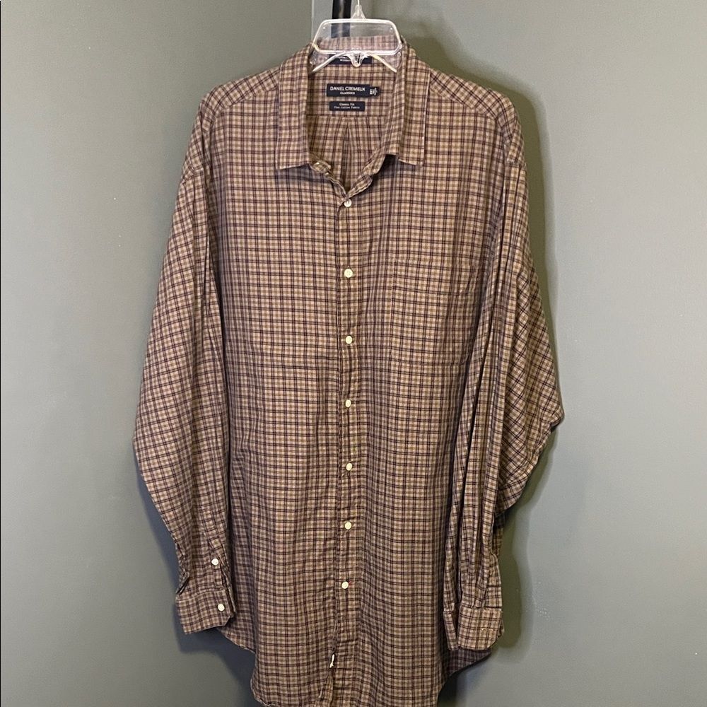 Daniel Cremieux Brown Plaid Button-Down Shirt